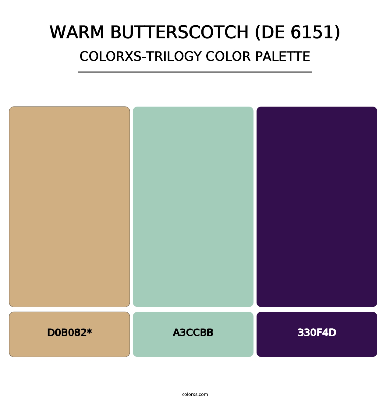 Warm Butterscotch (DE 6151) - Colorxs Trilogy Palette