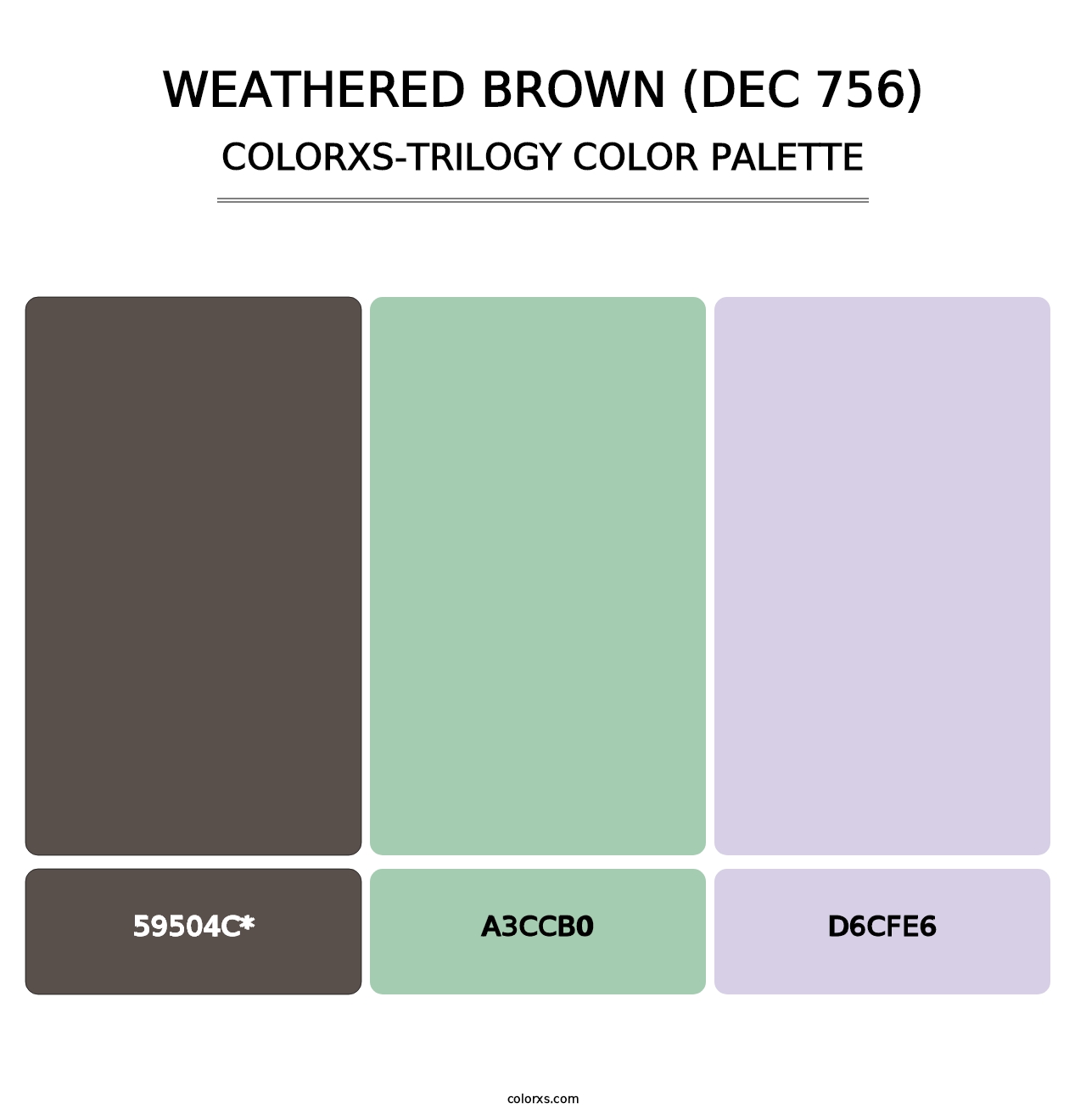 Weathered Brown (DEC 756) - Colorxs Trilogy Palette