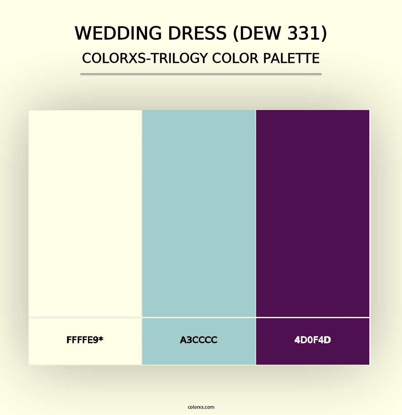 Wedding Dress (DEW 331) - Colorxs Trilogy Palette