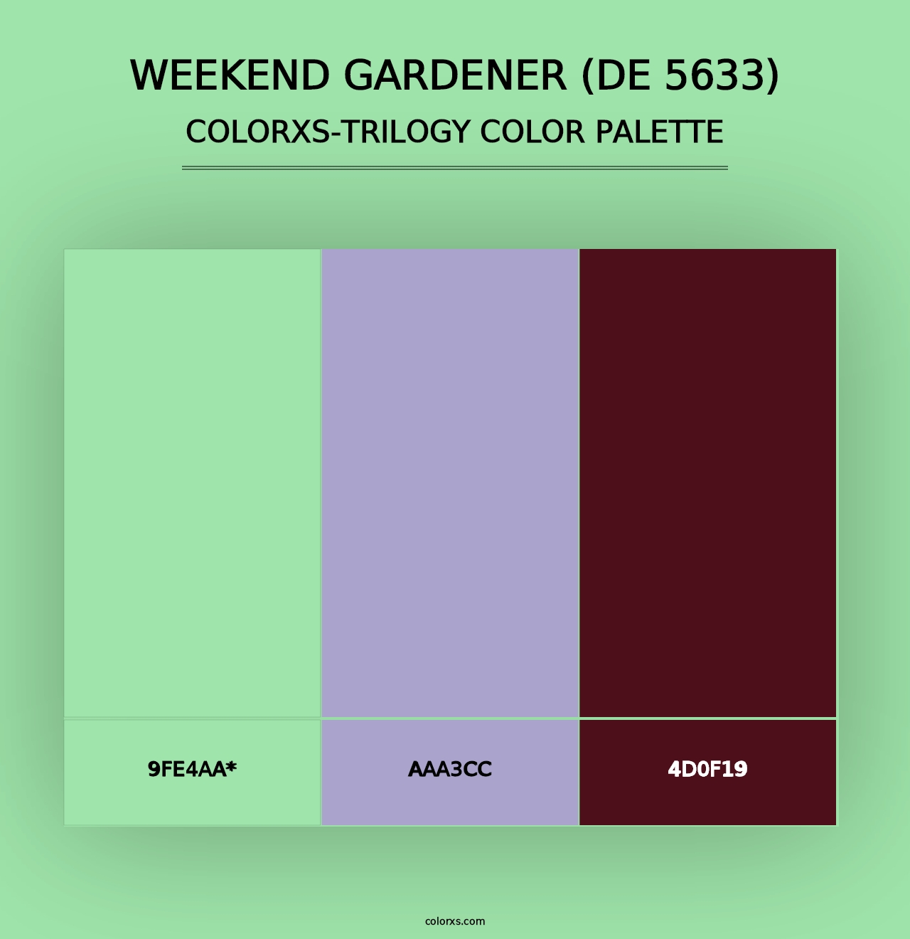 Weekend Gardener (DE 5633) - Colorxs Trilogy Palette