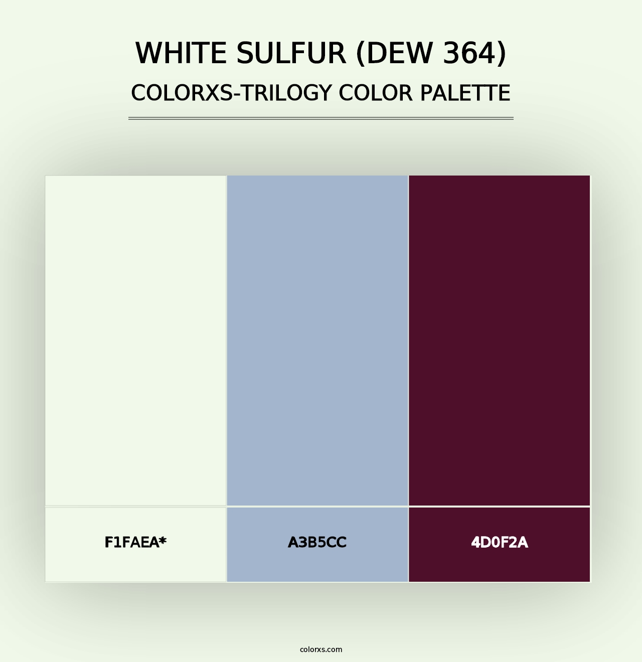 White Sulfur (DEW 364) - Colorxs Trilogy Palette