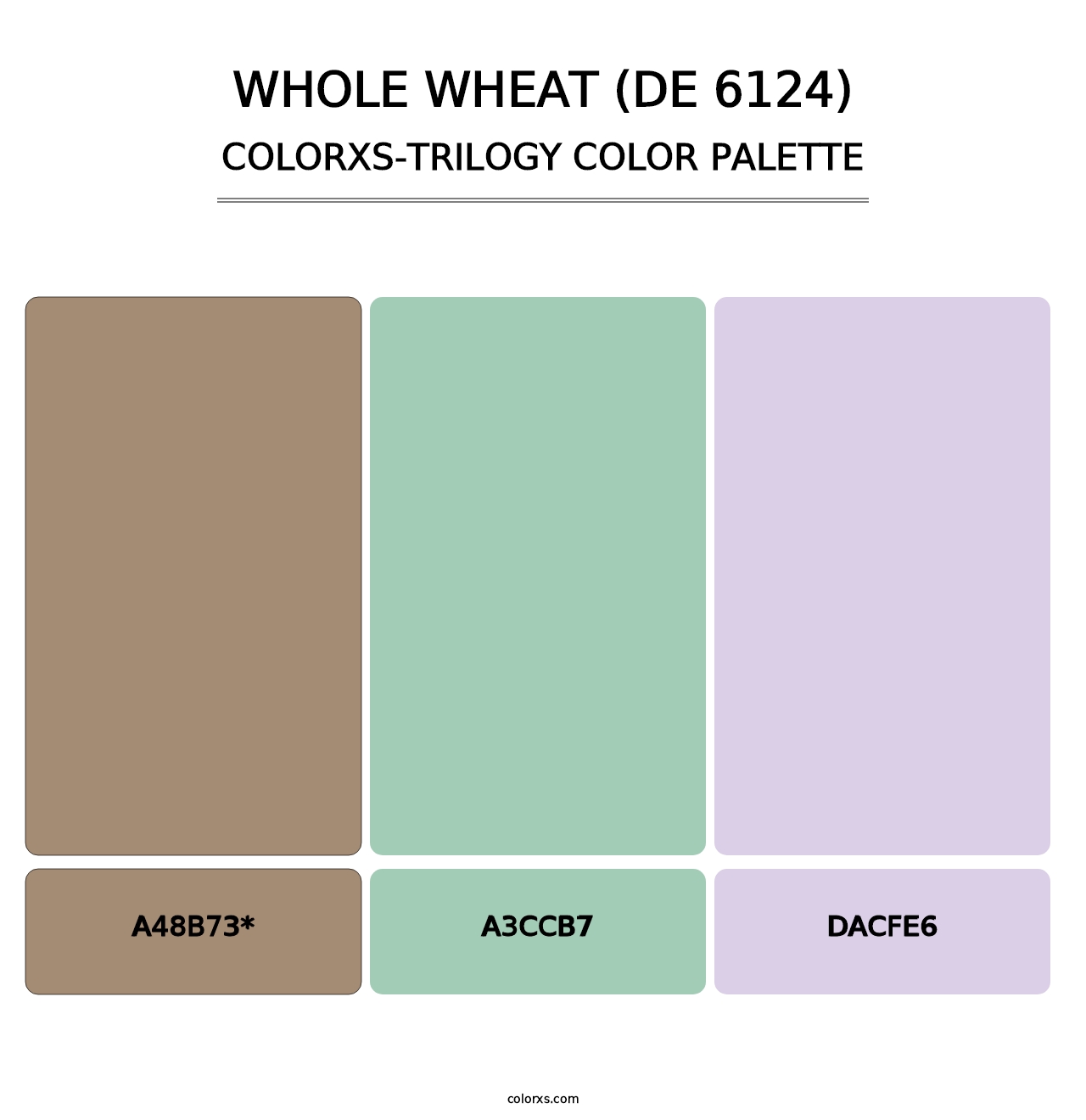 Whole Wheat (DE 6124) - Colorxs Trilogy Palette