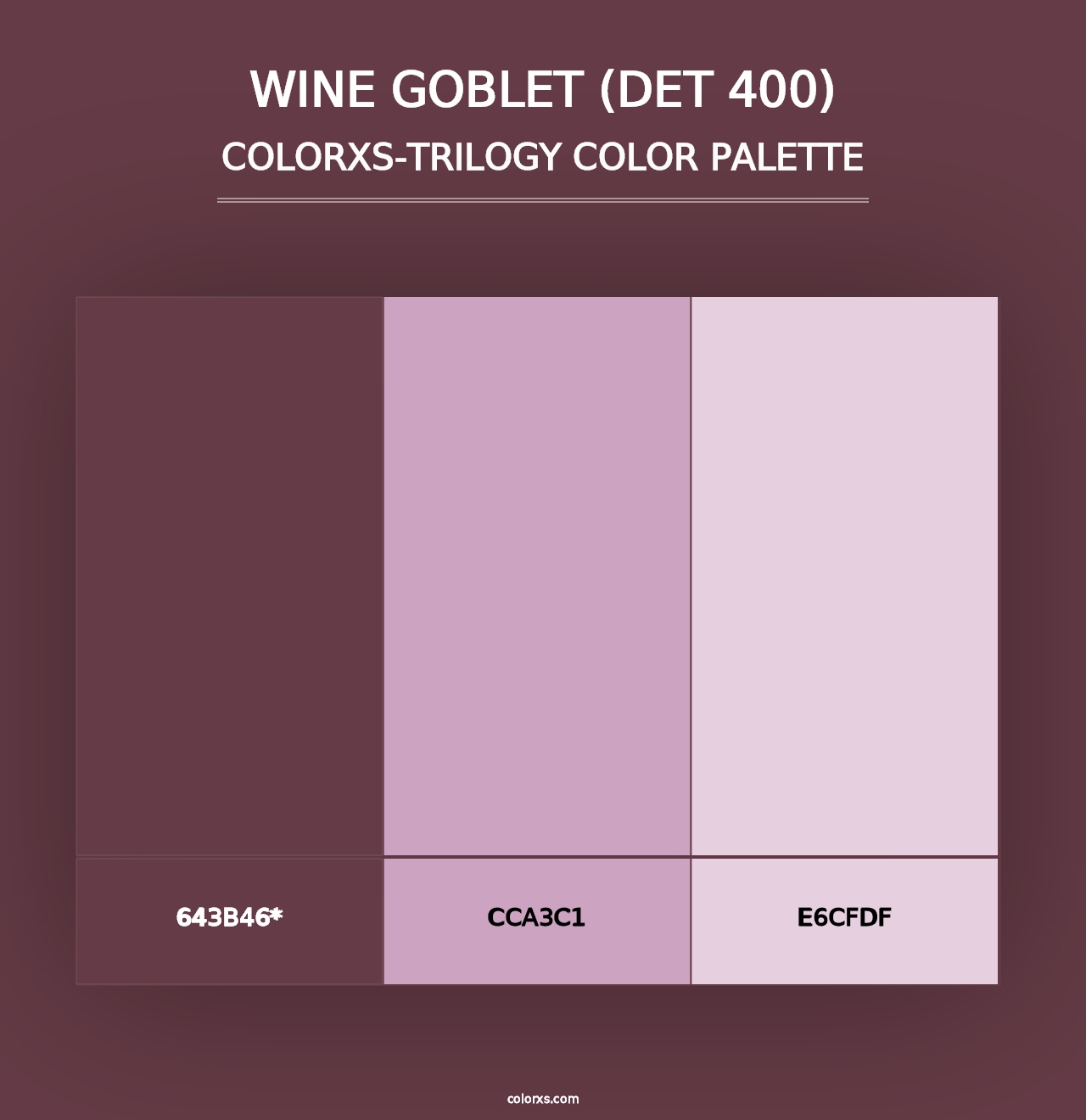 Wine Goblet (DET 400) - Colorxs Trilogy Palette