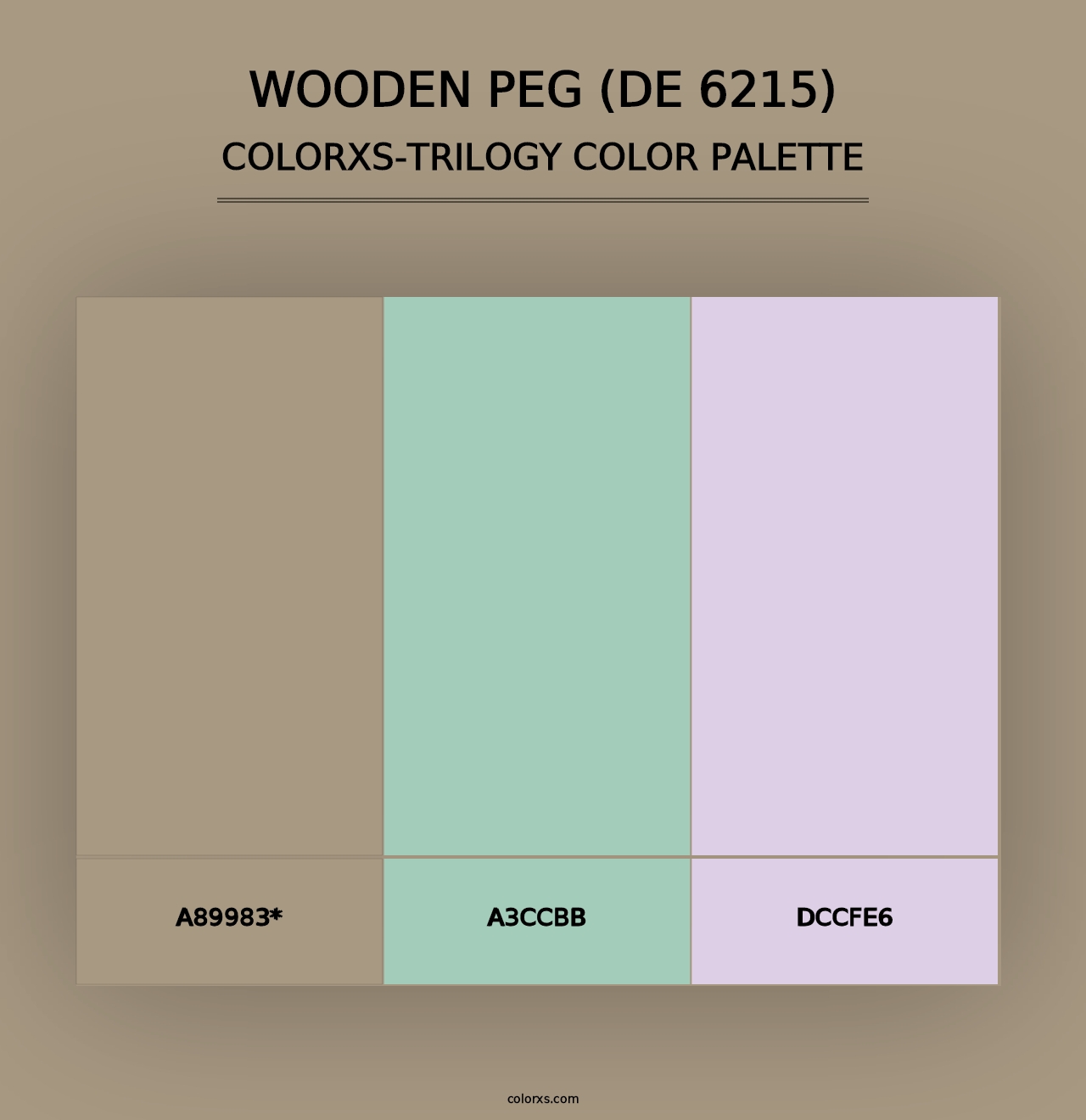 Wooden Peg (DE 6215) - Colorxs Trilogy Palette