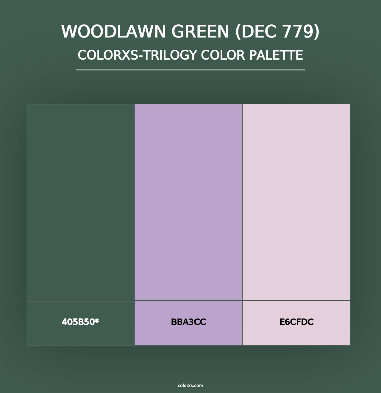 Woodlawn Green (DEC 779) - Colorxs Trilogy Palette