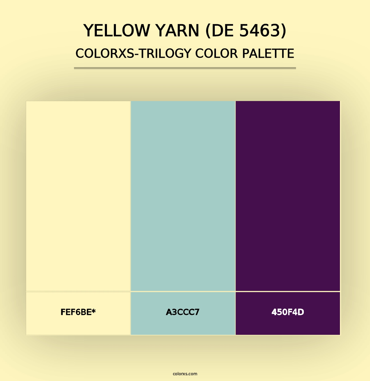 Yellow Yarn (DE 5463) - Colorxs Trilogy Palette