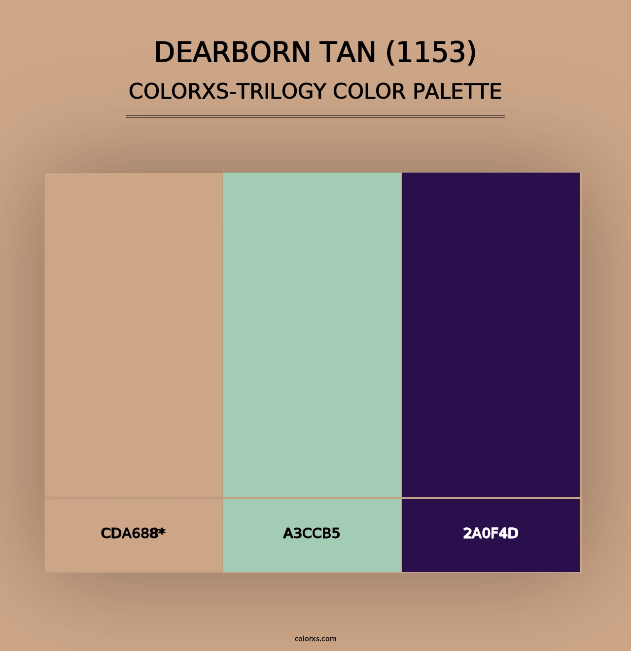 Dearborn Tan (1153) - Colorxs Trilogy Palette