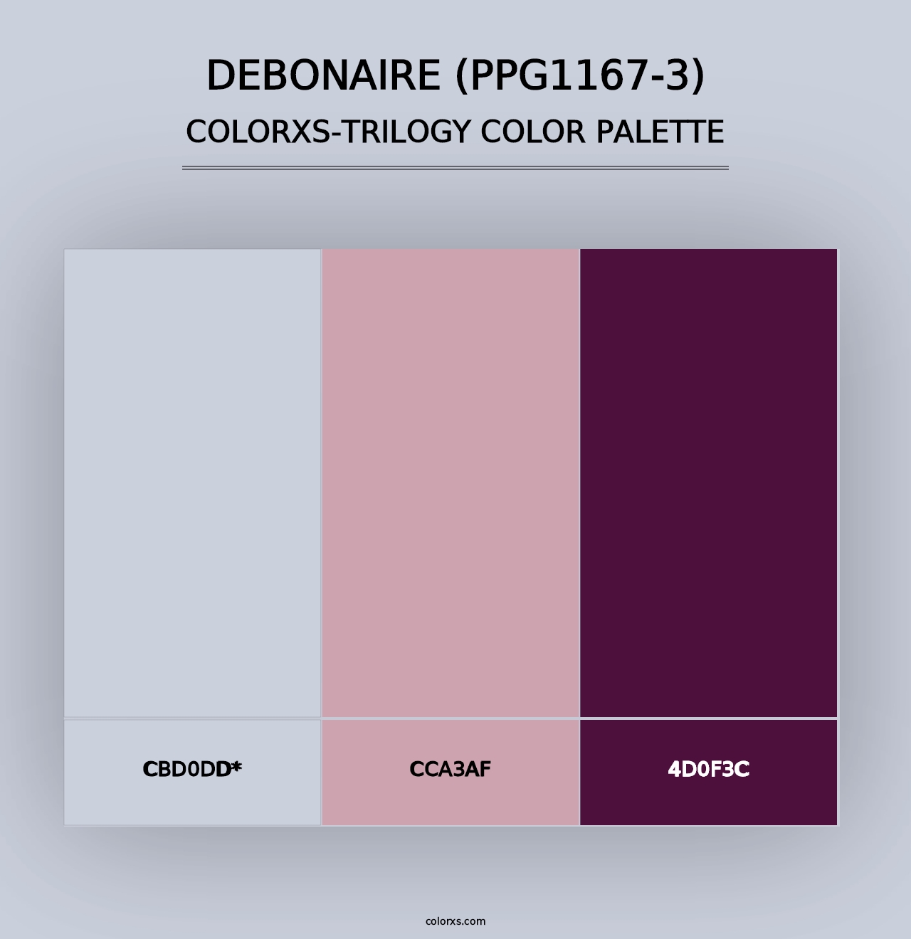 Debonaire (PPG1167-3) - Colorxs Trilogy Palette