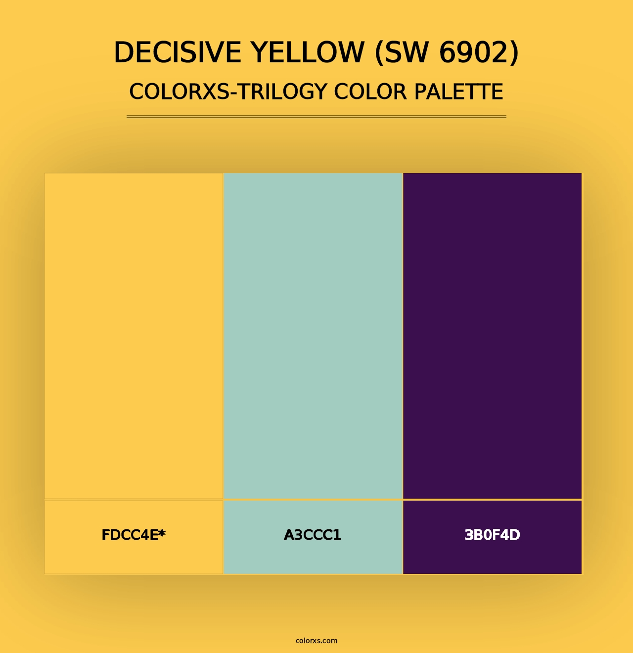 Decisive Yellow (SW 6902) - Colorxs Trilogy Palette