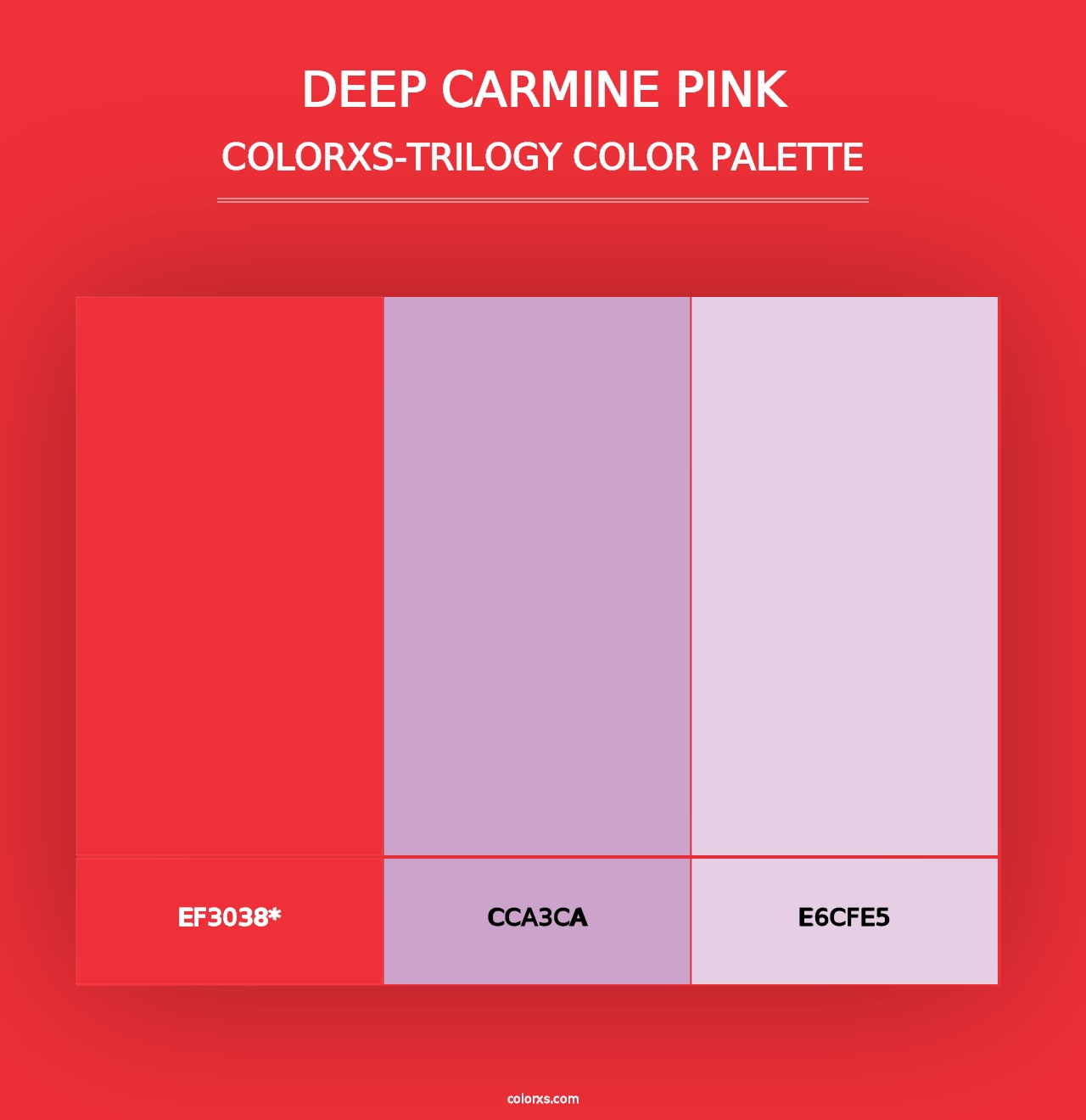 Deep carmine pink - Colorxs Trilogy Palette