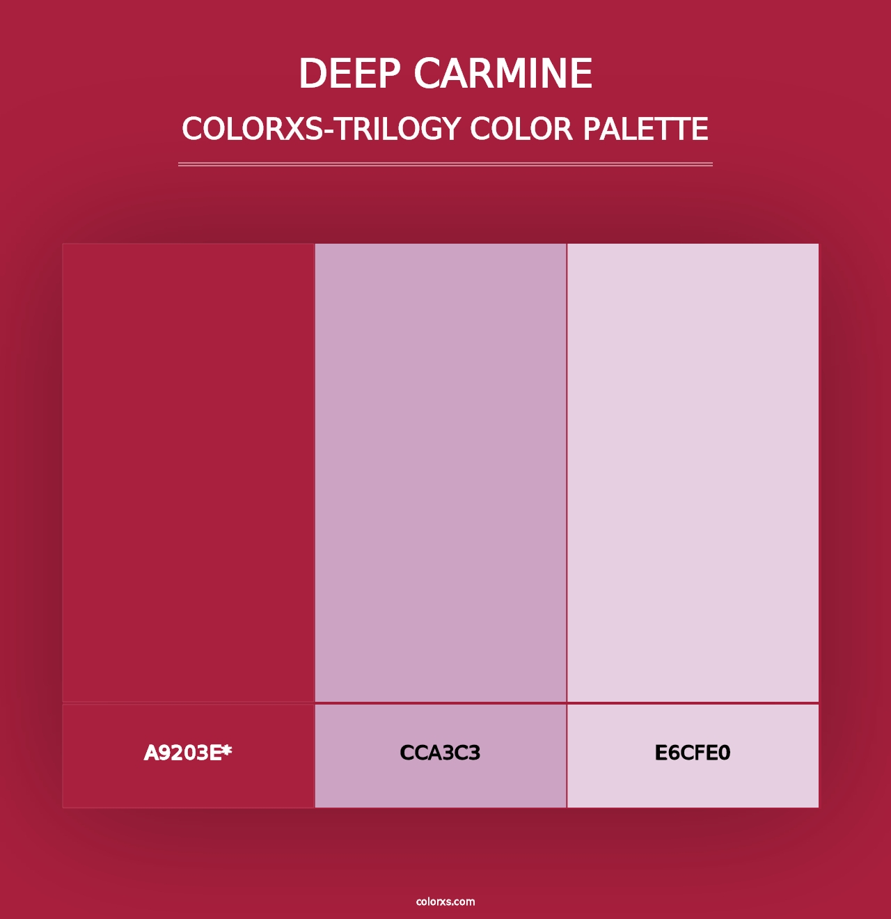 Deep Carmine - Colorxs Trilogy Palette