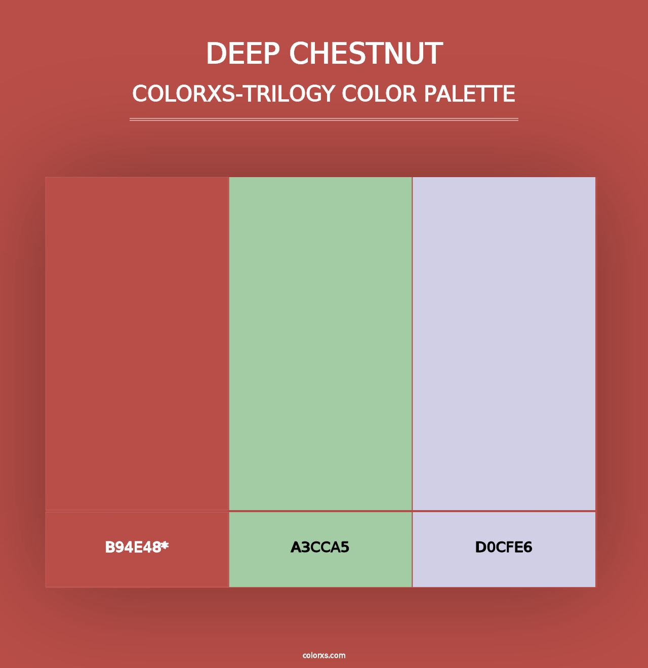 Deep Chestnut - Colorxs Trilogy Palette