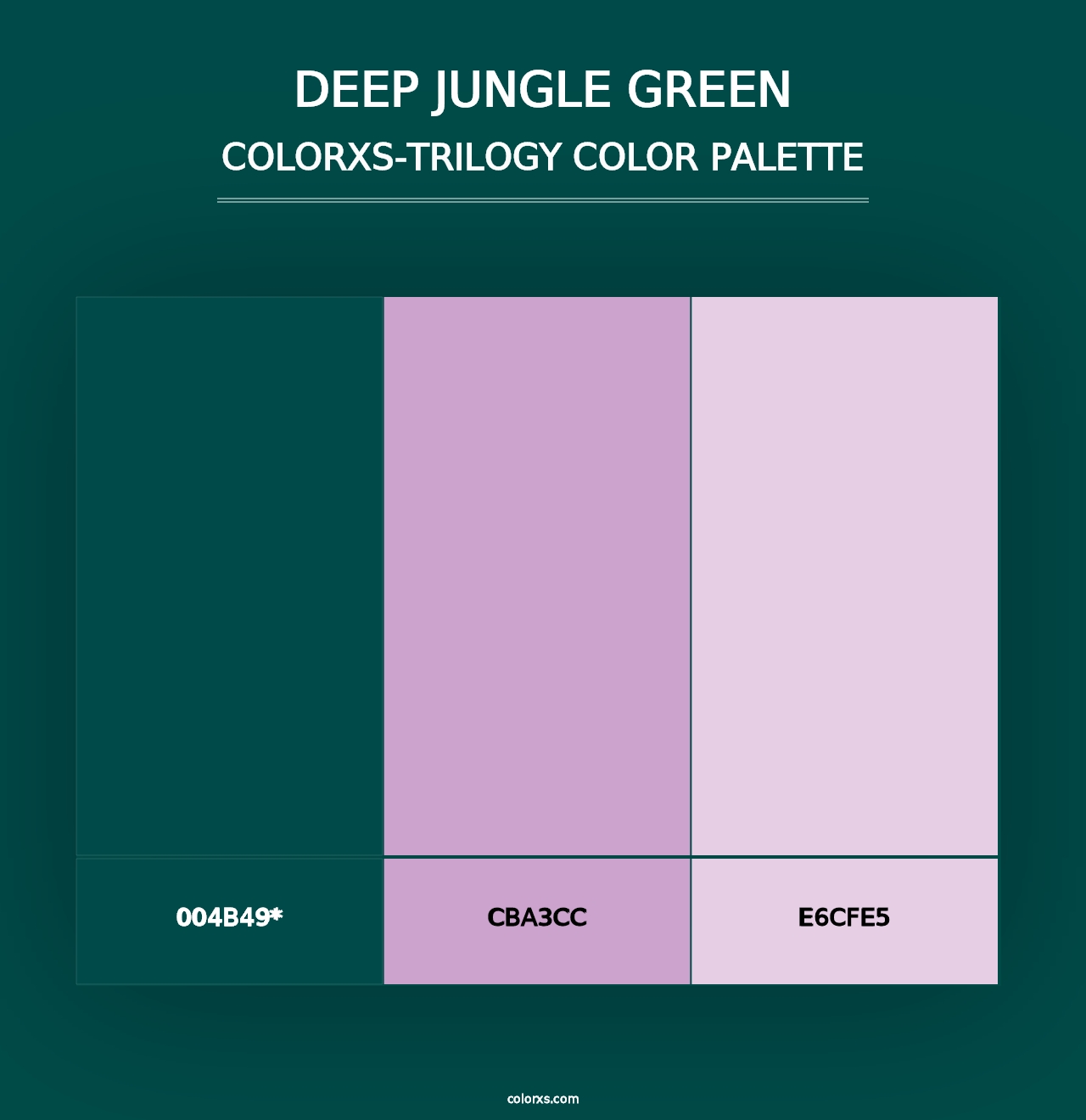 Deep Jungle Green - Colorxs Trilogy Palette