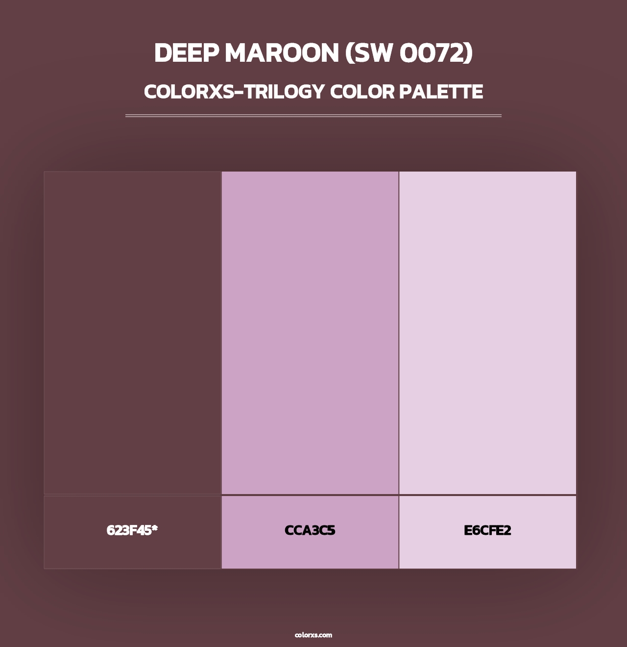 Deep Maroon (SW 0072) - Colorxs Trilogy Palette