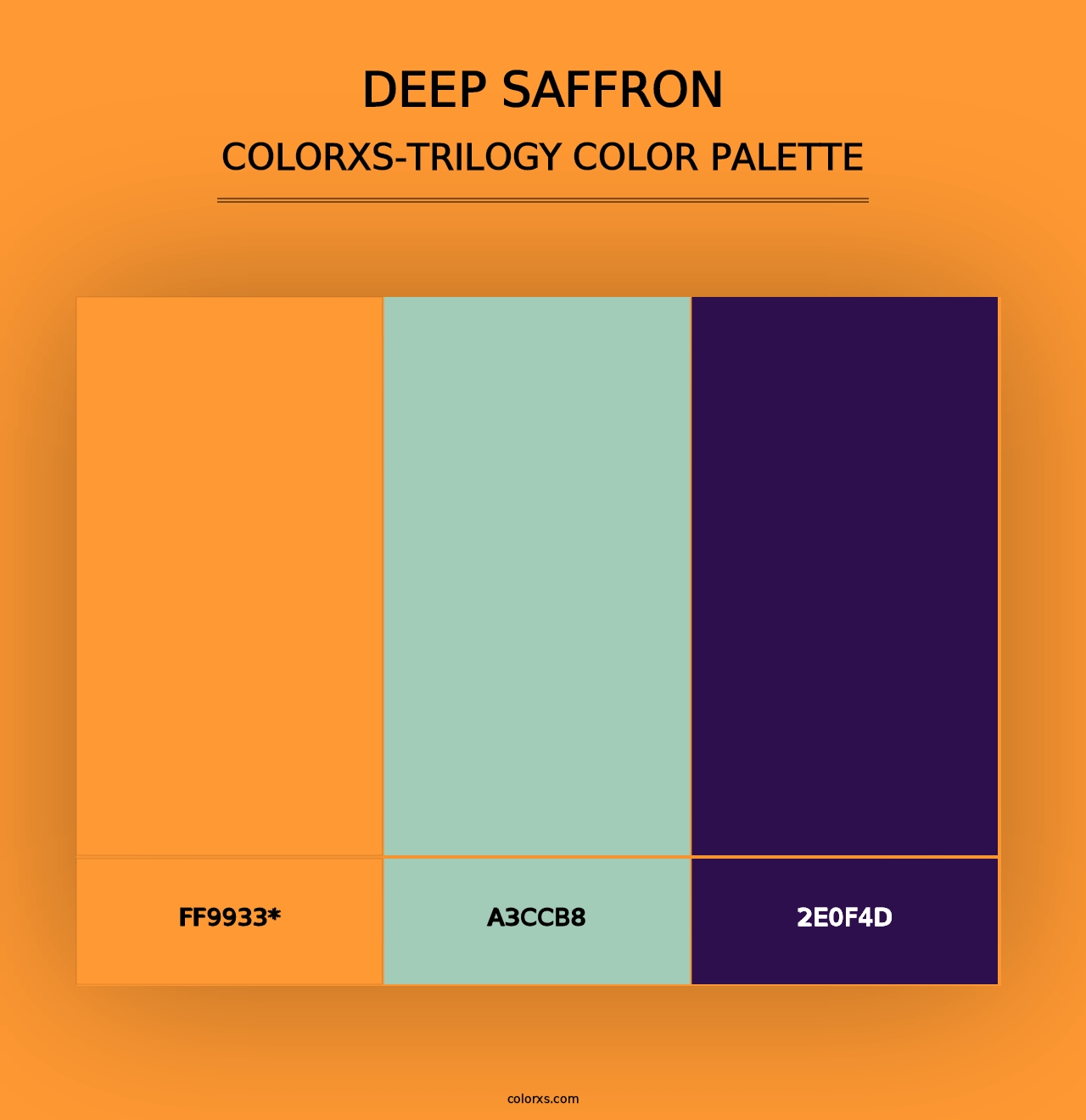 Deep Saffron - Colorxs Trilogy Palette