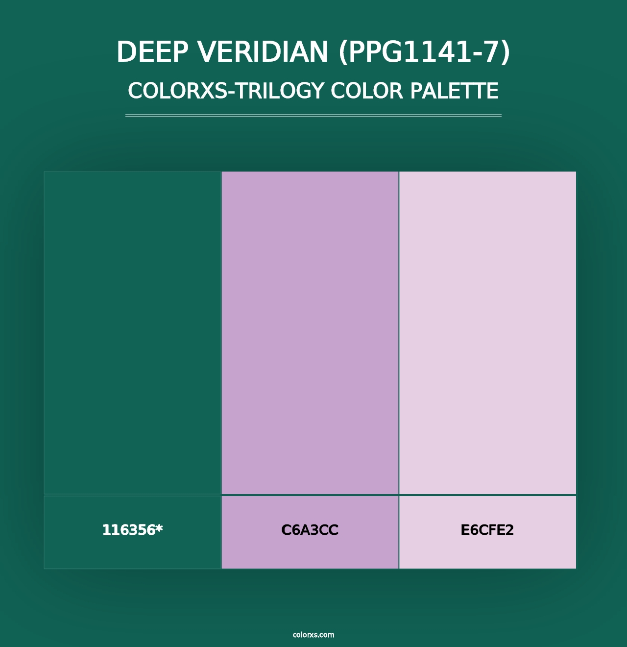 Deep Veridian (PPG1141-7) - Colorxs Trilogy Palette