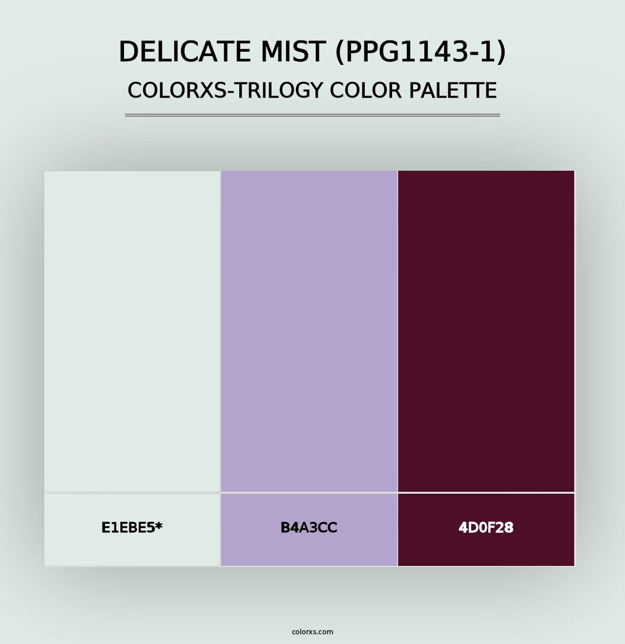 Delicate Mist (PPG1143-1) - Colorxs Trilogy Palette