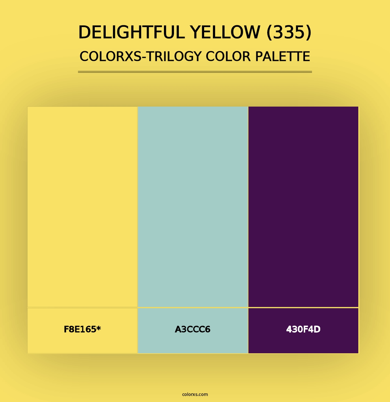 Delightful Yellow (335) - Colorxs Trilogy Palette