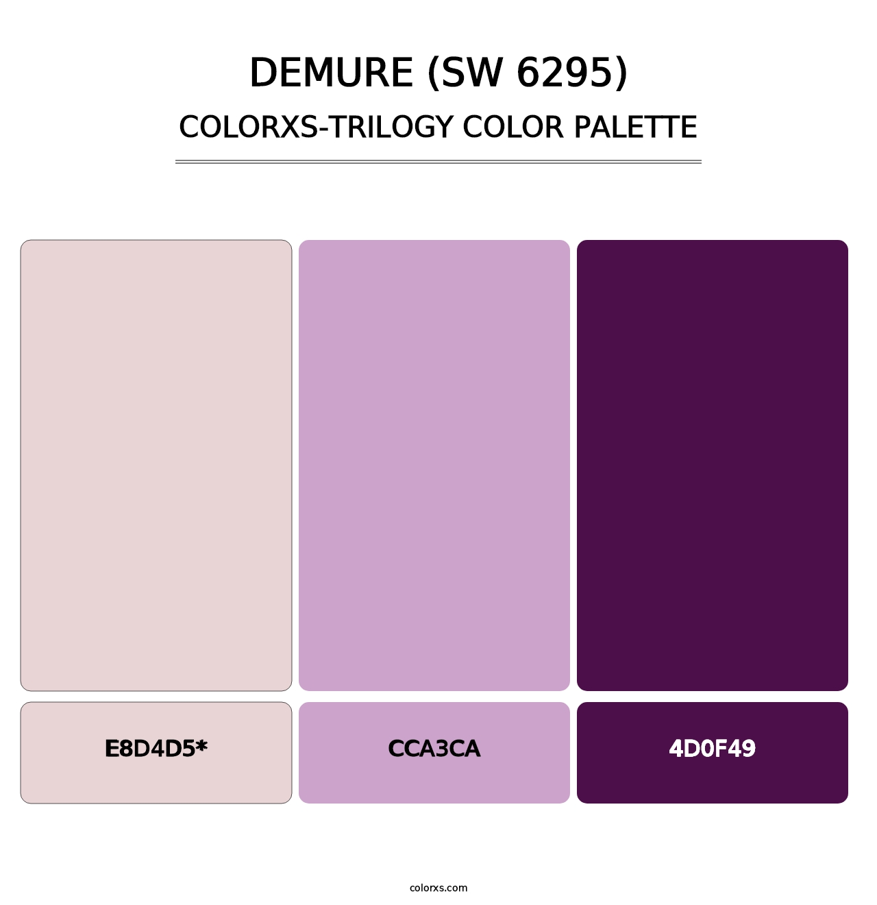 Demure (SW 6295) - Colorxs Trilogy Palette