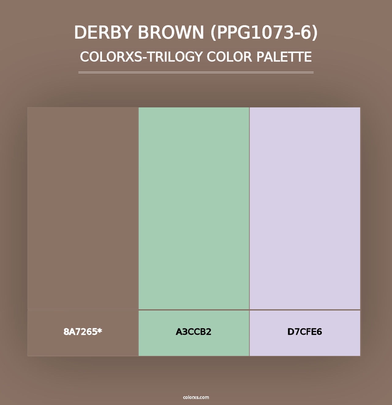 Derby Brown (PPG1073-6) - Colorxs Trilogy Palette