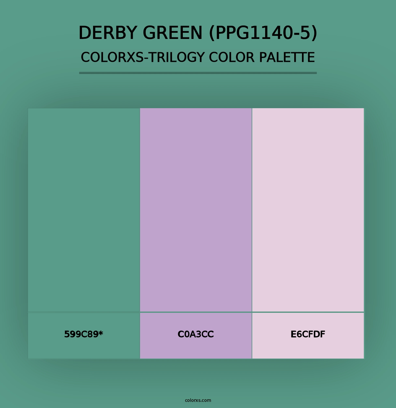 Derby Green (PPG1140-5) - Colorxs Trilogy Palette