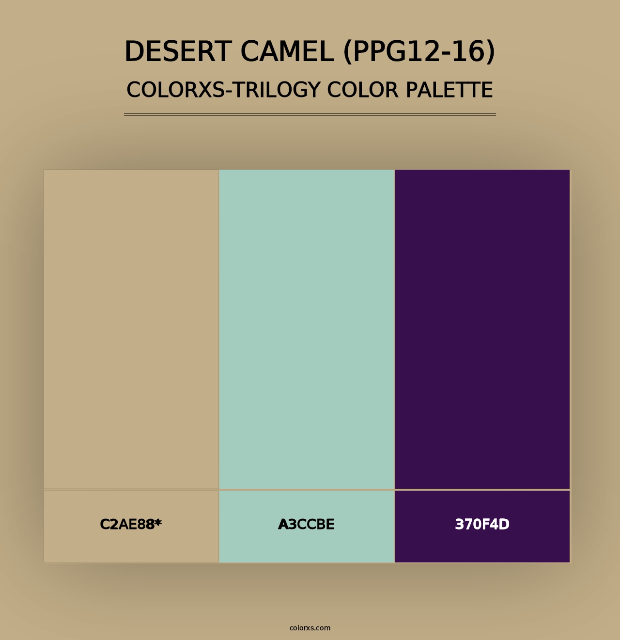 Desert Camel (PPG12-16) - Colorxs Trilogy Palette