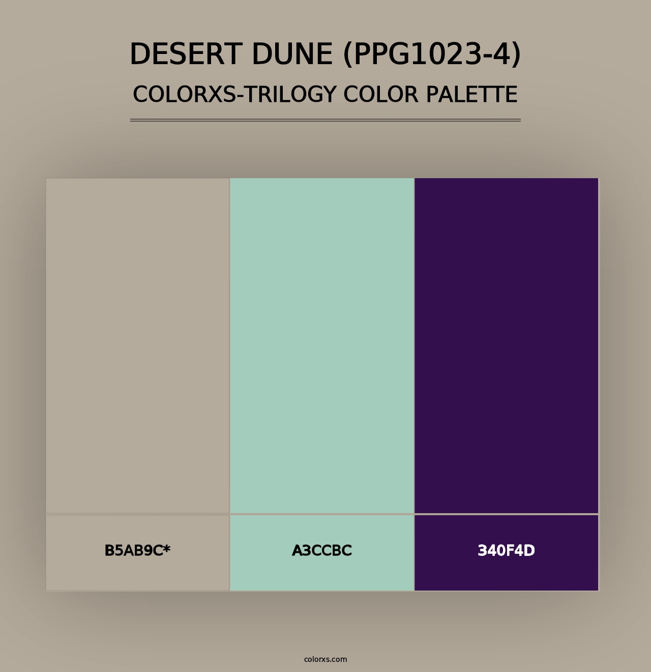 Desert Dune (PPG1023-4) - Colorxs Trilogy Palette