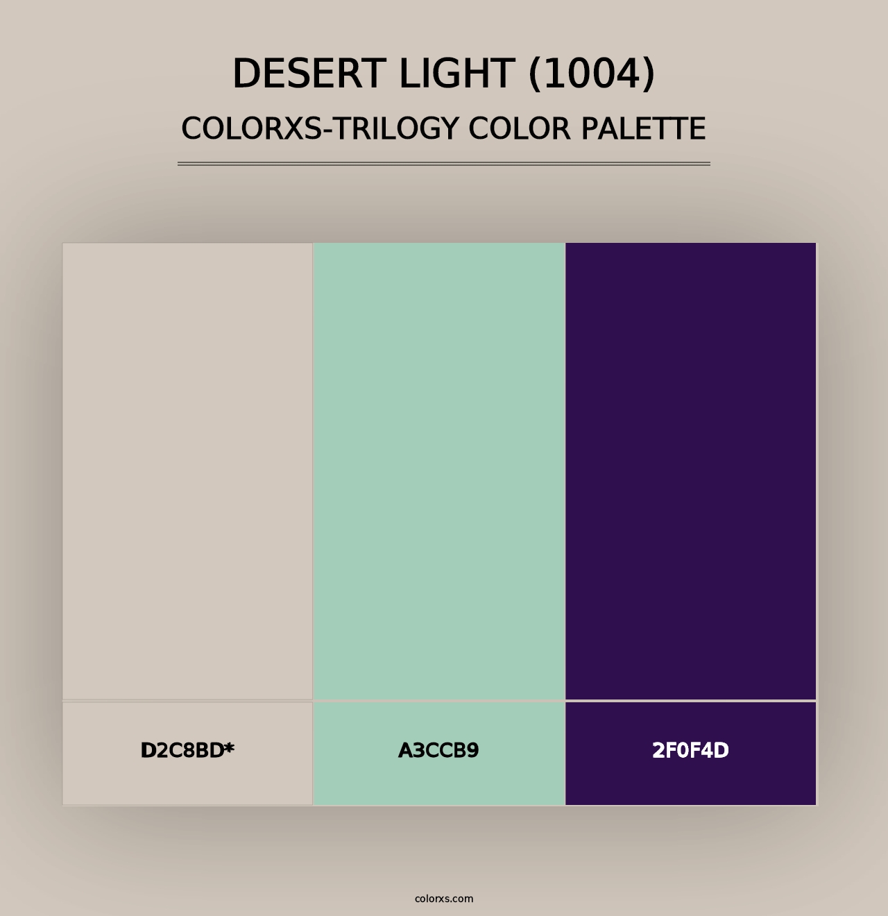 Desert Light (1004) - Colorxs Trilogy Palette