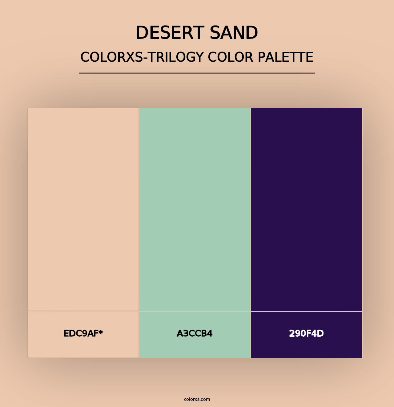 Desert Sand - Colorxs Trilogy Palette