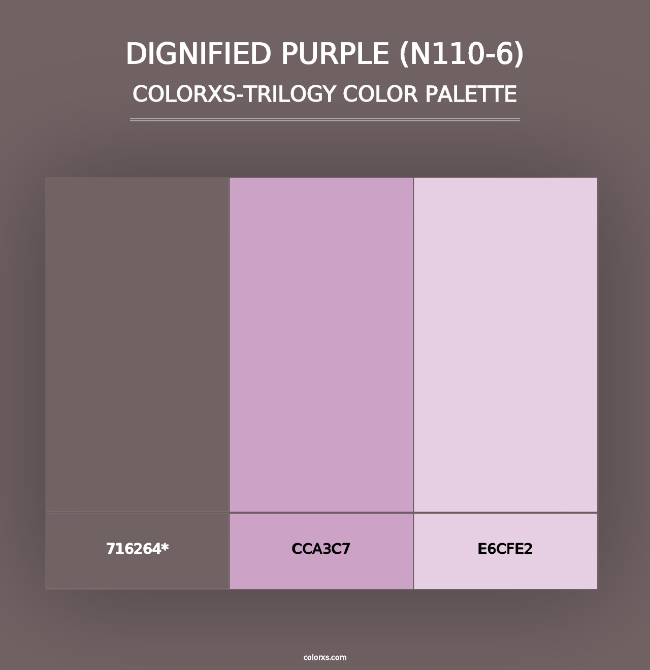 Dignified Purple (N110-6) - Colorxs Trilogy Palette