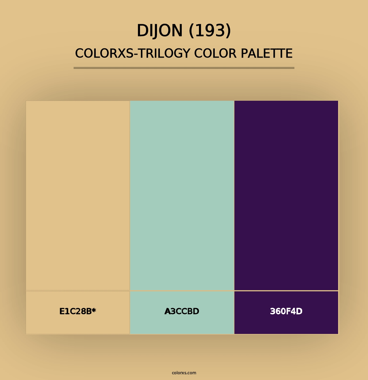 Dijon (193) - Colorxs Trilogy Palette