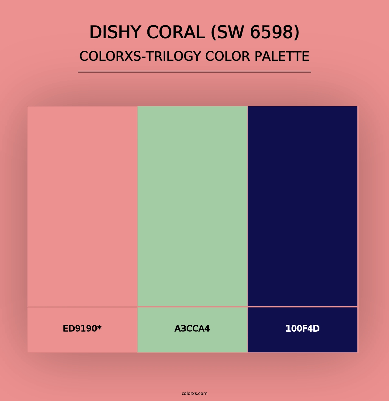 Dishy Coral (SW 6598) - Colorxs Trilogy Palette