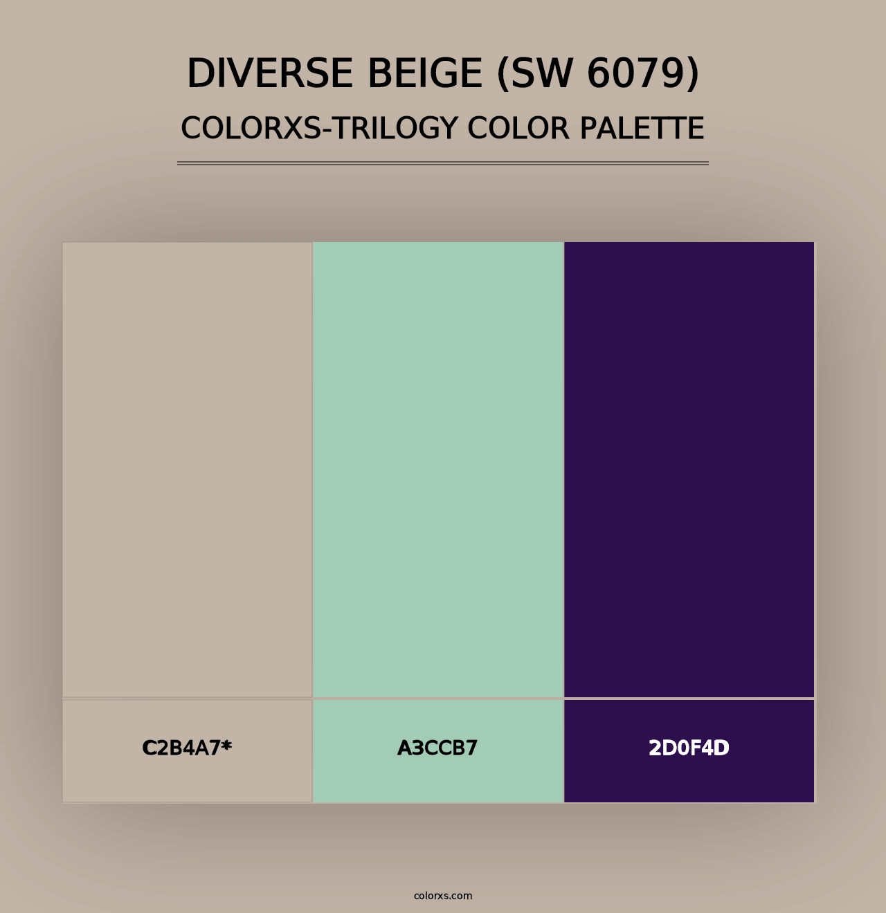 Diverse Beige (SW 6079) - Colorxs Trilogy Palette