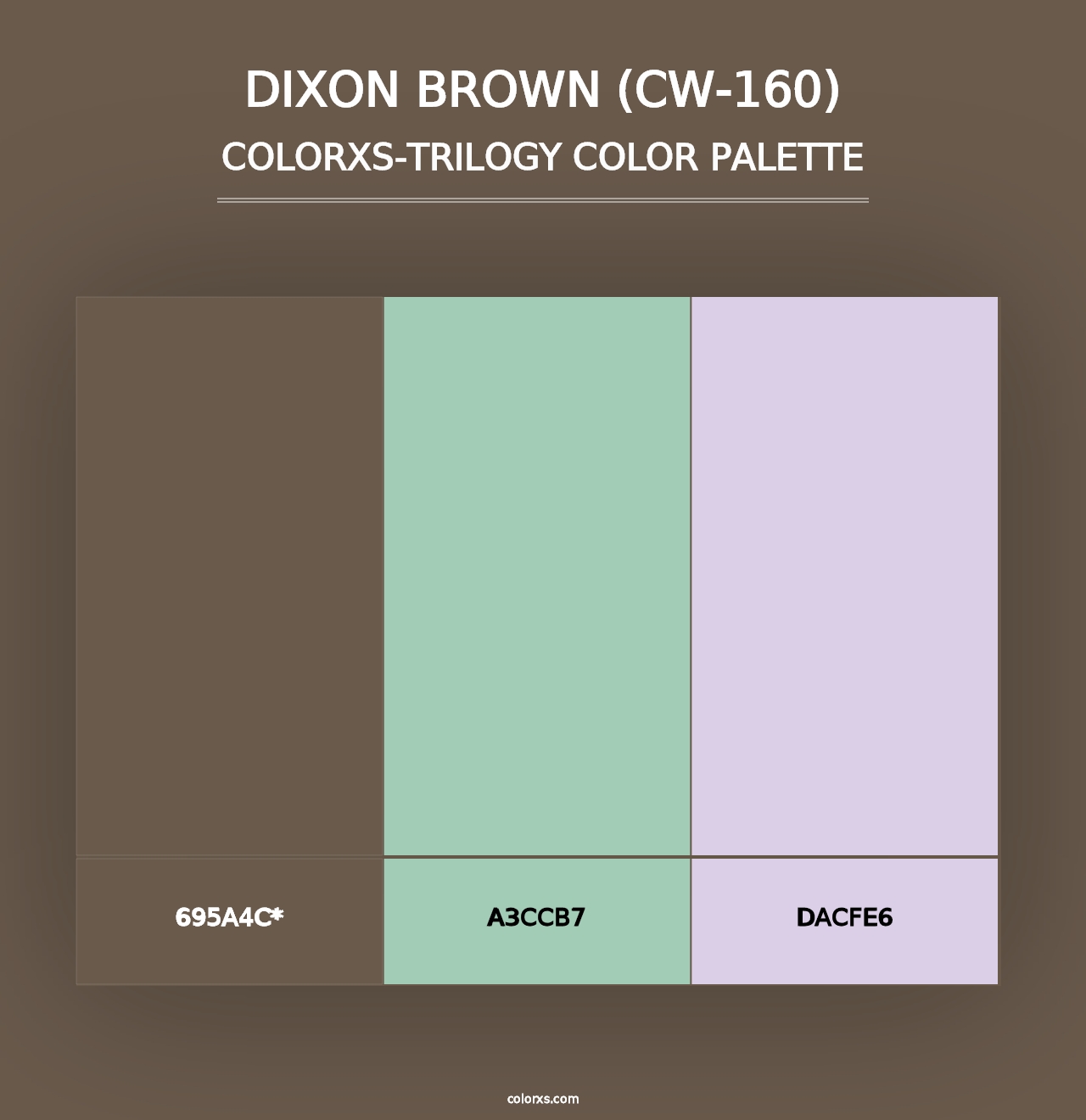 Dixon Brown (CW-160) - Colorxs Trilogy Palette