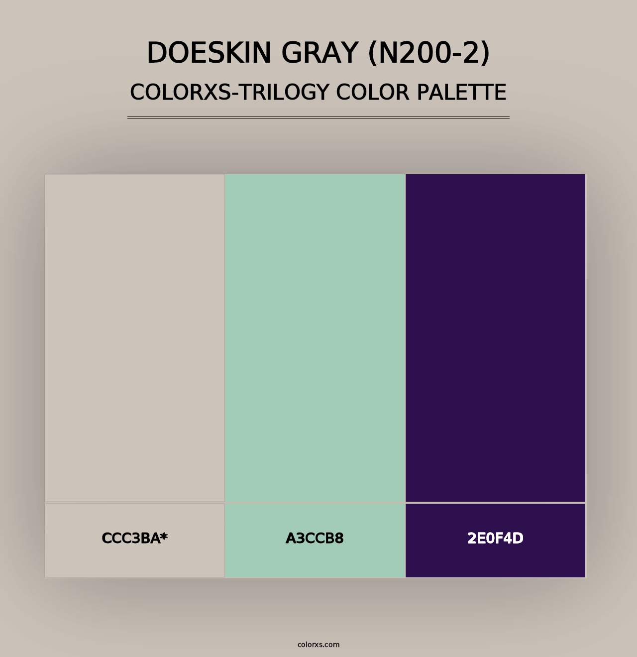 Doeskin Gray (N200-2) - Colorxs Trilogy Palette