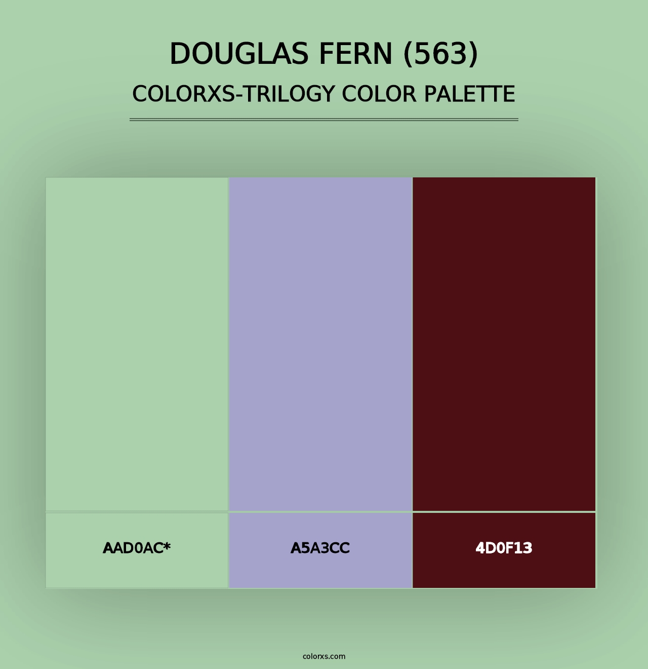 Douglas Fern (563) - Colorxs Trilogy Palette