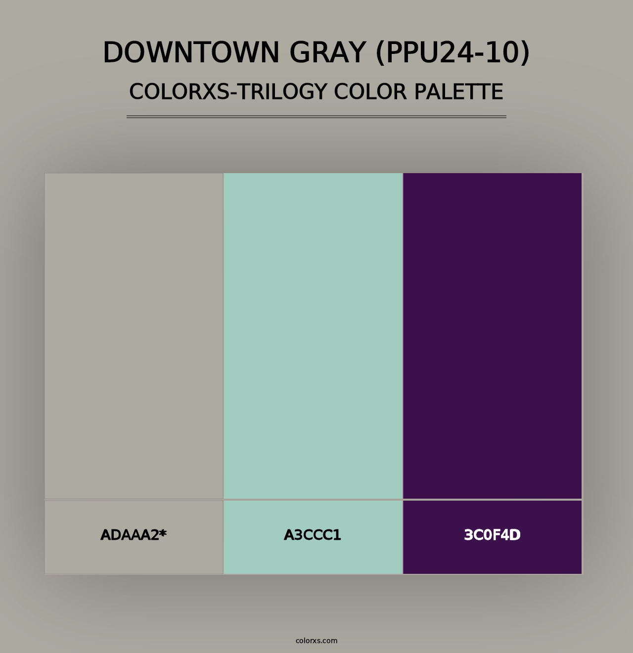 Downtown Gray (PPU24-10) - Colorxs Trilogy Palette