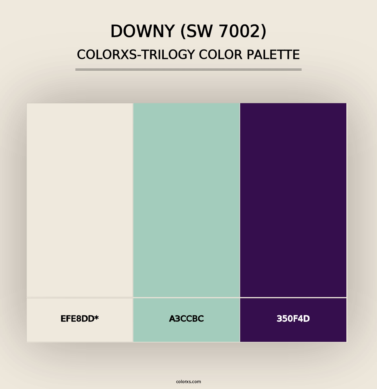 Downy (SW 7002) - Colorxs Trilogy Palette