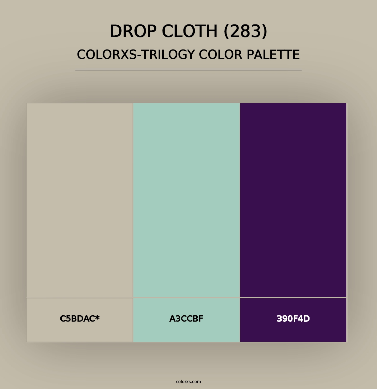 Drop Cloth (283) - Colorxs Trilogy Palette