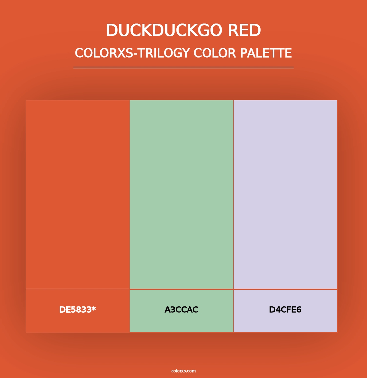 DuckDuckGo Red - Colorxs Trilogy Palette