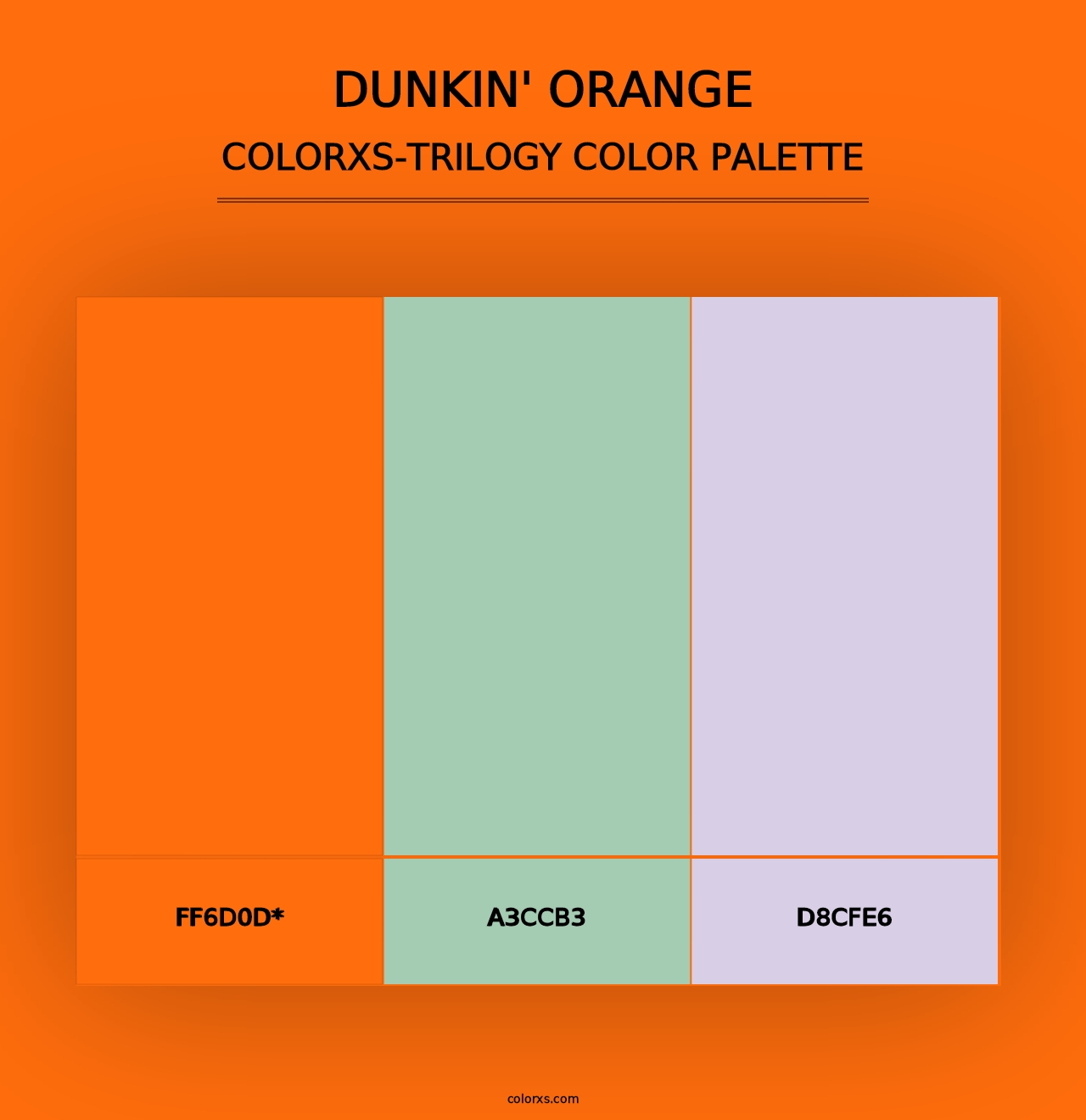 Dunkin' Orange - Colorxs Trilogy Palette