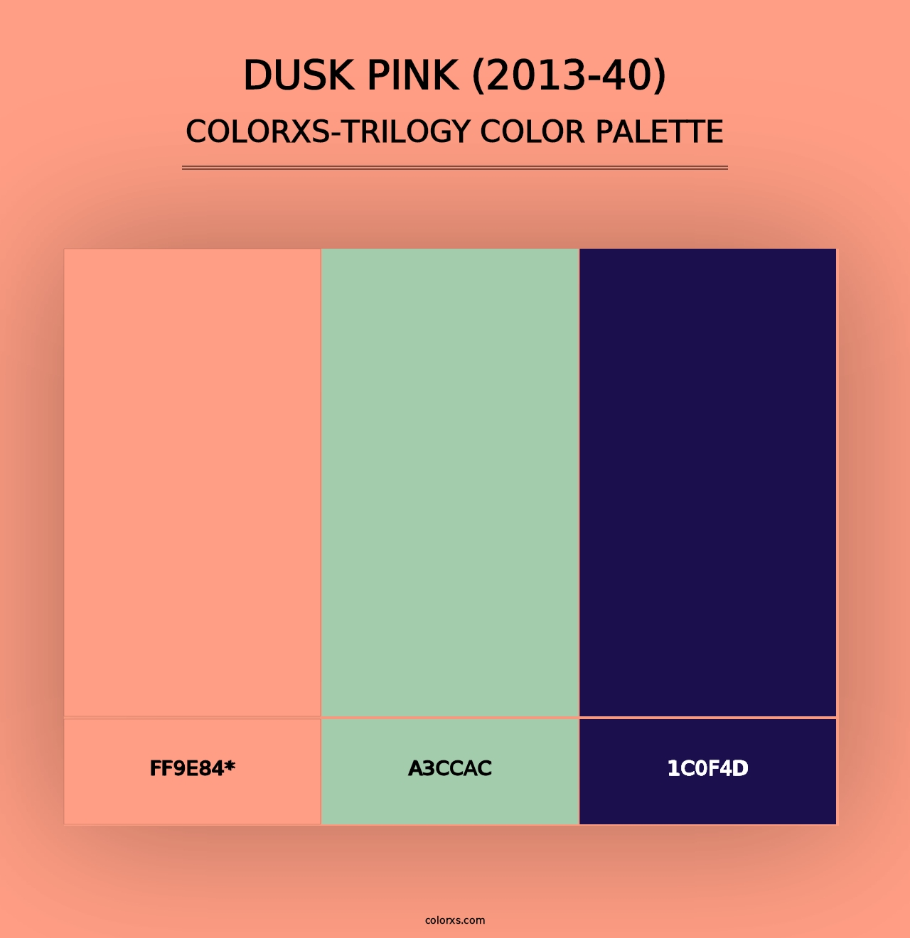 Dusk Pink (2013-40) - Colorxs Trilogy Palette