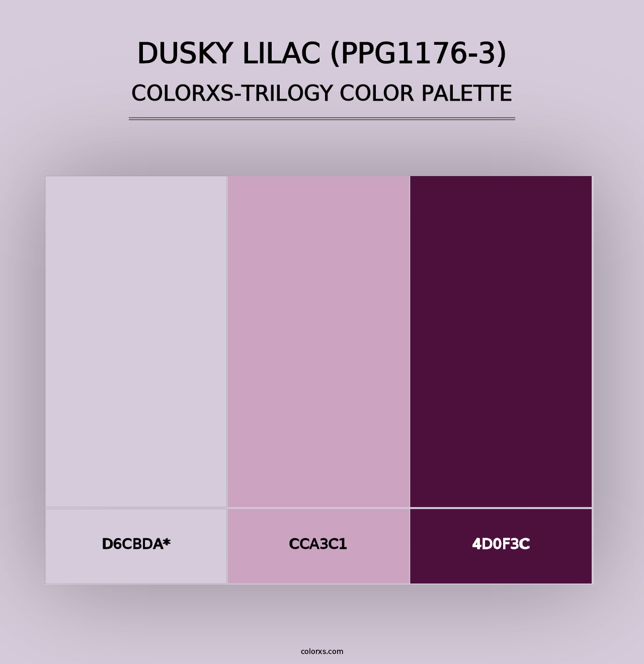 Dusky Lilac (PPG1176-3) - Colorxs Trilogy Palette