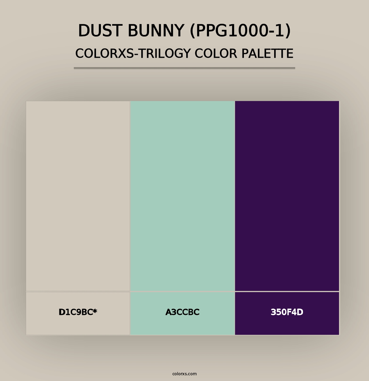 Dust Bunny (PPG1000-1) - Colorxs Trilogy Palette