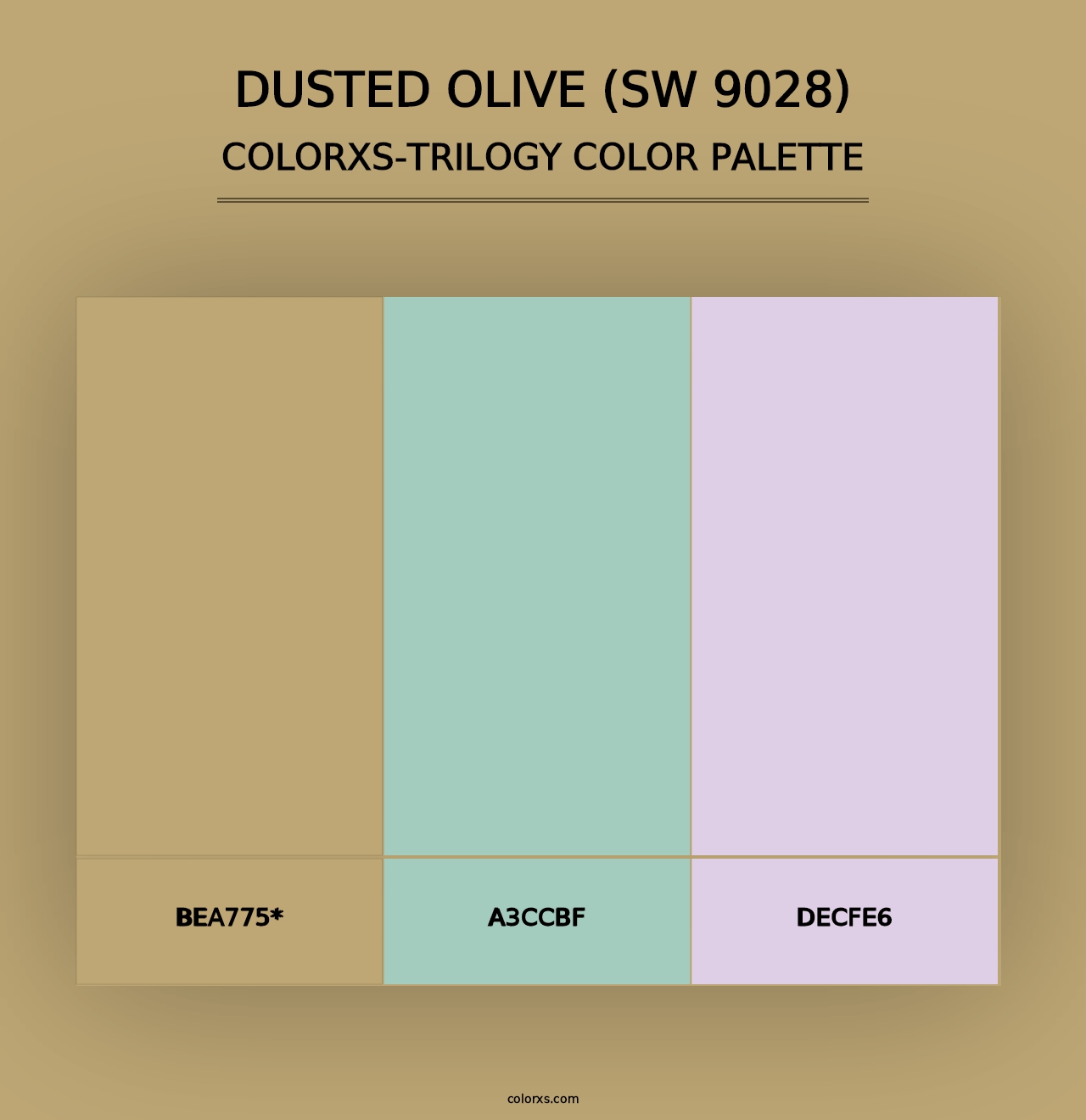 Dusted Olive (SW 9028) - Colorxs Trilogy Palette