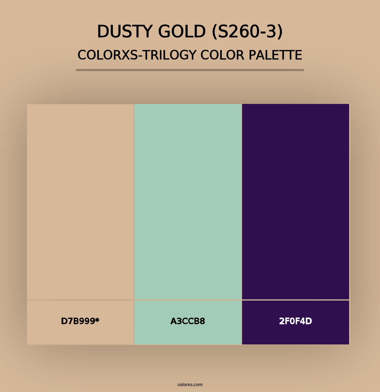 Dusty Gold (S260-3) - Colorxs Trilogy Palette