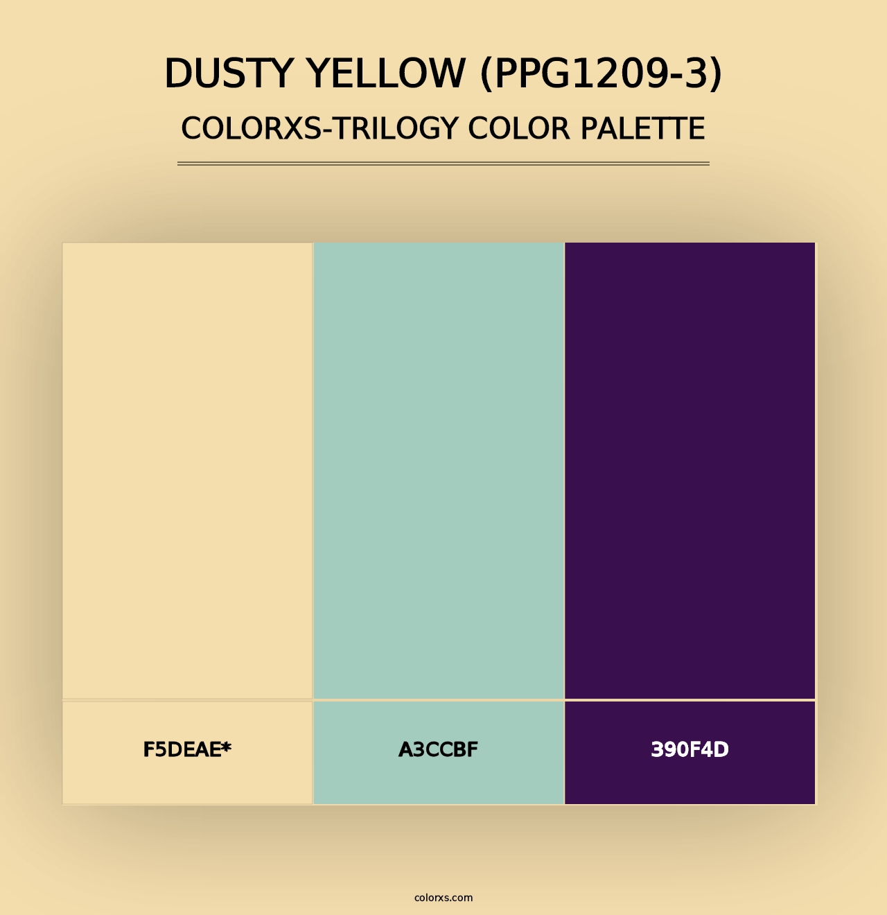 Dusty Yellow (PPG1209-3) - Colorxs Trilogy Palette