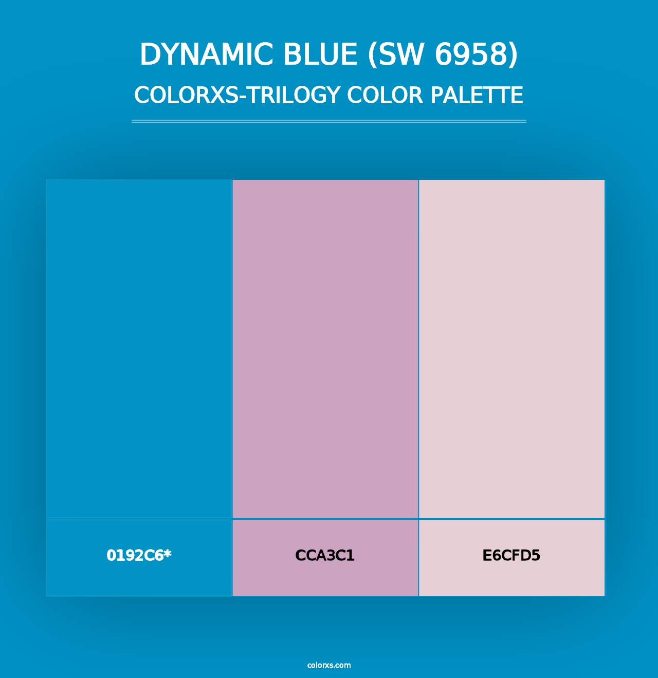 Dynamic Blue (SW 6958) - Colorxs Trilogy Palette