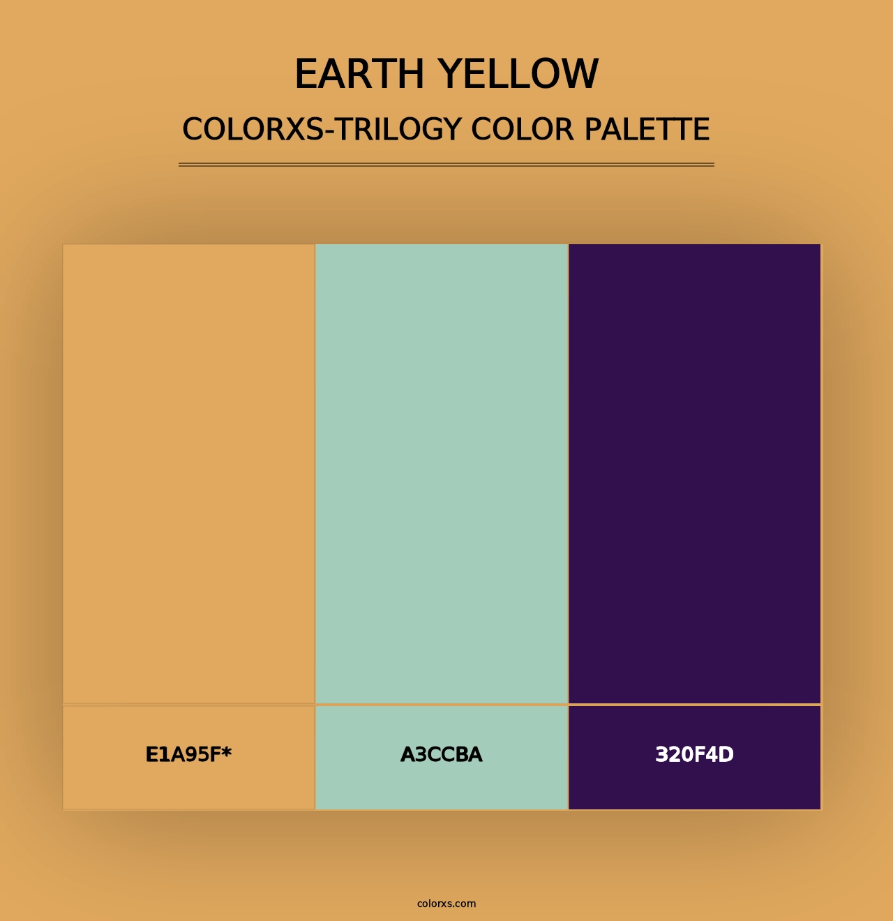 Earth Yellow - Colorxs Trilogy Palette