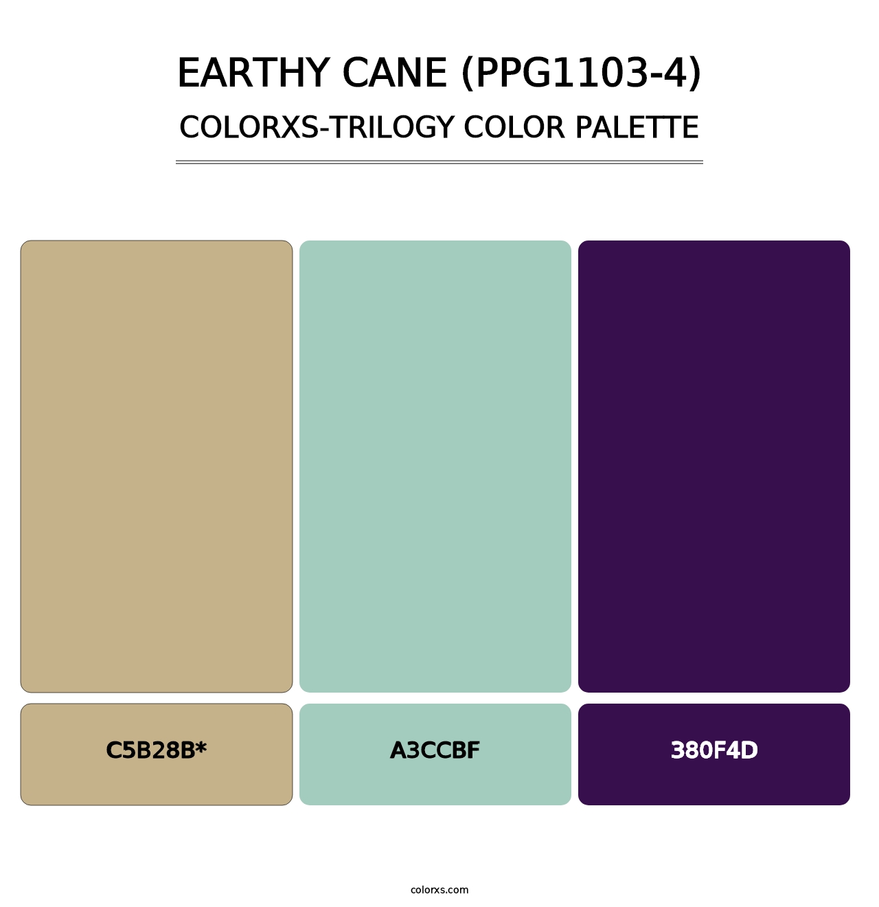 Earthy Cane (PPG1103-4) - Colorxs Trilogy Palette